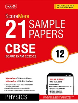 MTG CBSE ScoreMore 21 Sample Papers Class 12 Physics Book