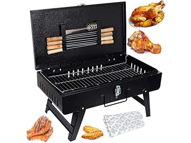 MAZORIA Big Size Foldable Charcoal Barbeque Grill - 1/1