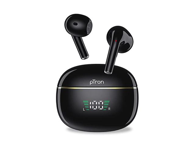 Ptron Bassbuds Perl Wireless Earbuds with Fast Charging - 1/1