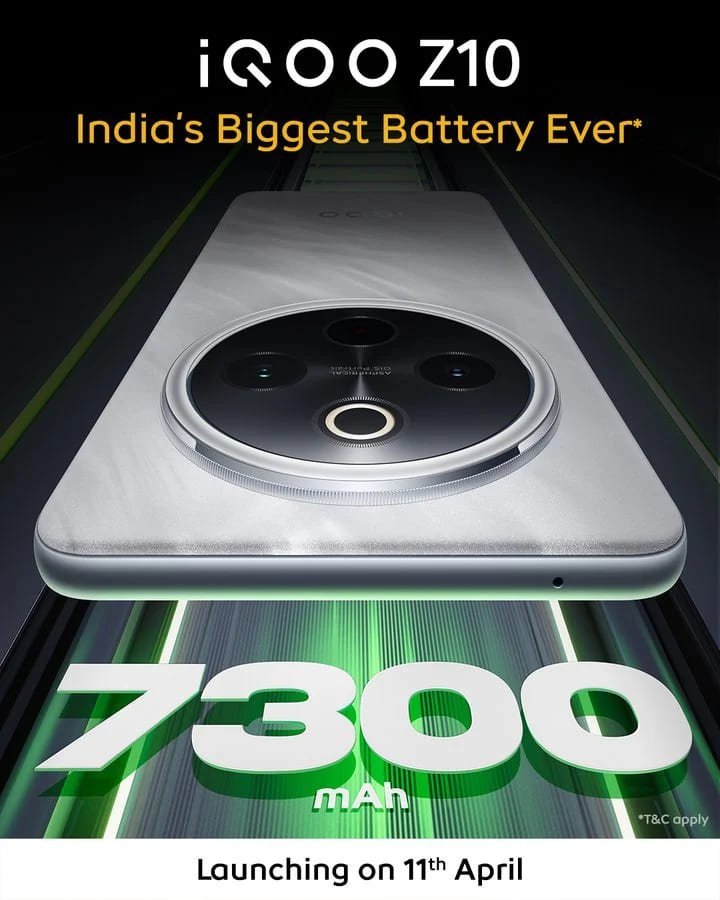iQOO Z10 India Launch Confirmed: 7,300mAh Battery & More