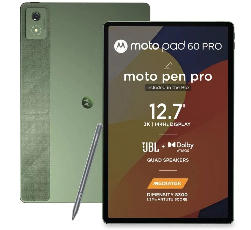 Moto Pad 60 Pro with JBL Speakers, 3K 144Hz Display, & Huge 10,200mAh Battery Launched