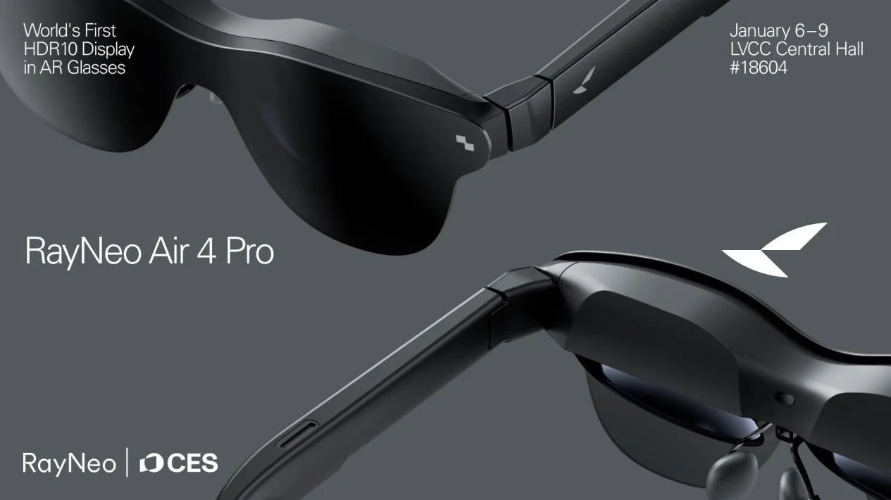 TCL Unveils RayNeo Air 4 Pro at CES 2026: World’s First HDR10 AR Glasses