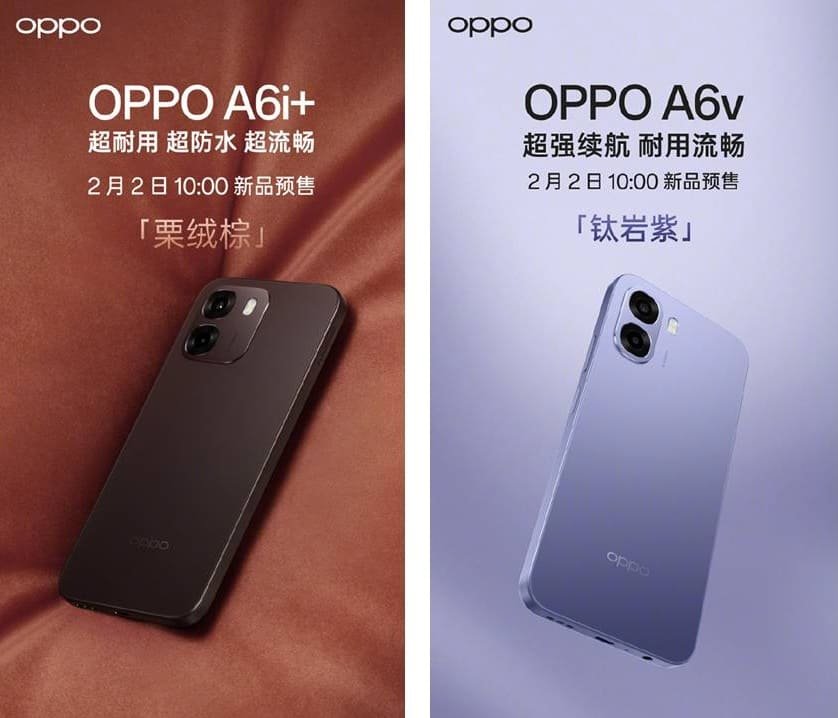 Oppo A6v and A6i+ Confirmed to Launch in China on February 2