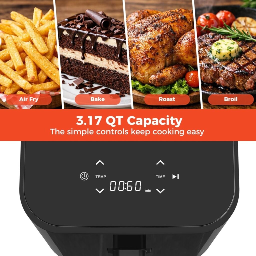 NEWBULIG 3.17 QT Air Fryer Launched: Compact, Affordable and Perfect for Healthy Cooking at Home 3 NEWBULIG 3.17 QT Air Fryer 1