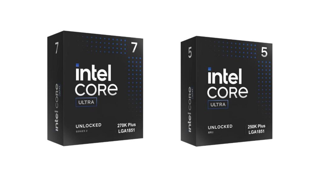 Intel Unveils Core Ultra 5 250K Plus and 7 270K Plus CPUs